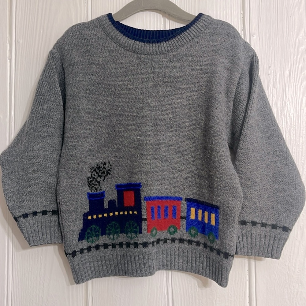 CHILL STOPPERS EUC Vintage 100% Acrylic Train Sweater